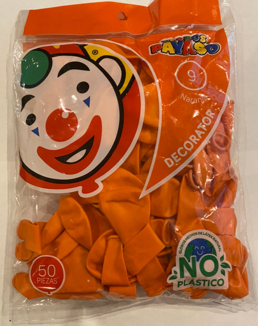 Globos de látex naranja