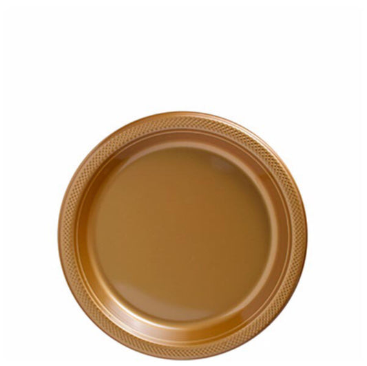 Plato desechable oro dorado