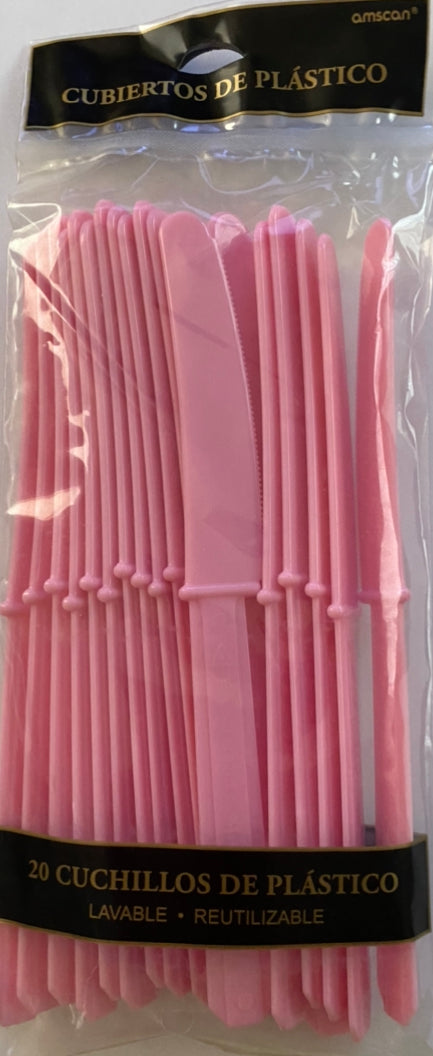 Cuchillo rosa bebé