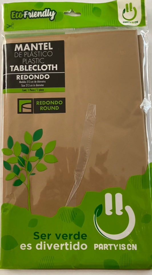 Mantel redondo dorado