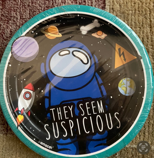 Among us plato pastelero