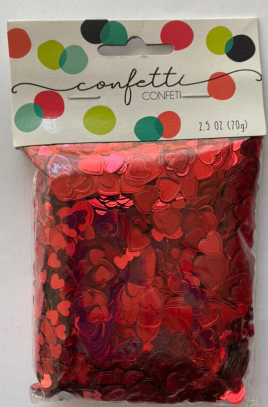 Confeti de corazones amor