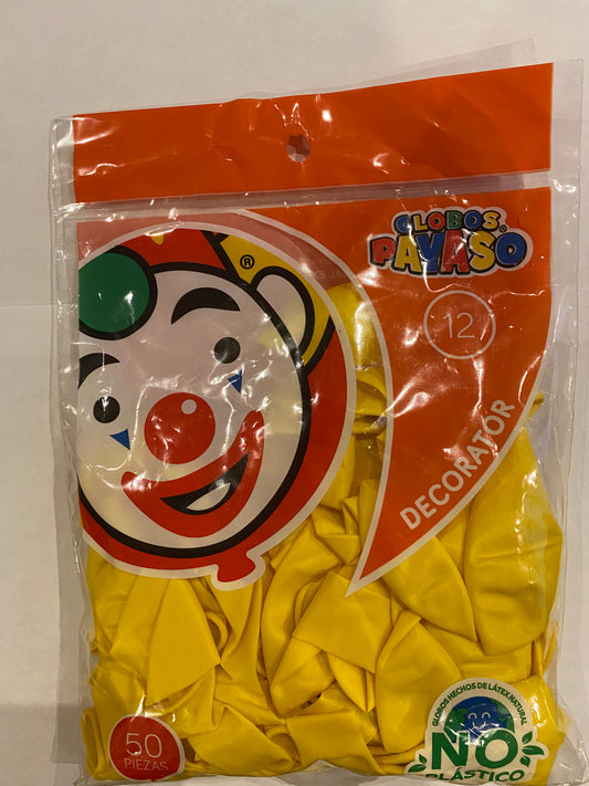 Bolsa de globos de látex amarillo