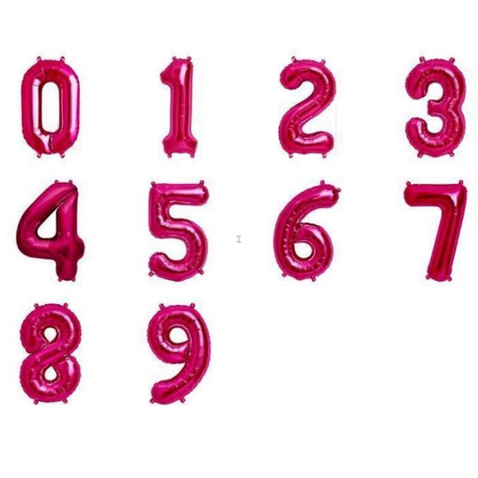 número metálico rosa grande 87 cm con helio