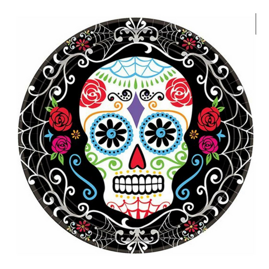 Plato de cartón Día de muertos