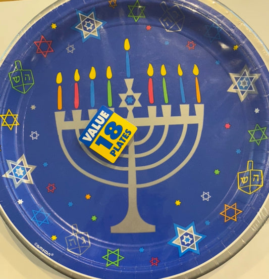 Plato 10 cartón hanuka
