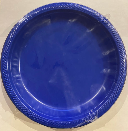 Plato grande azul rey