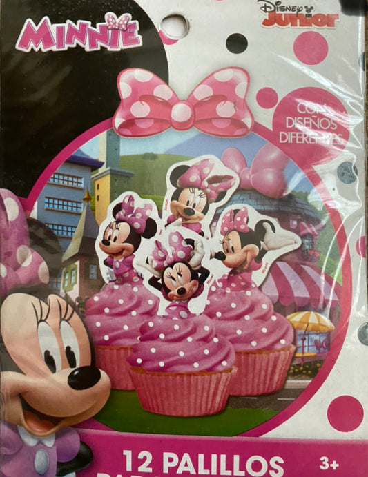 Minnie rosa palillo de cupcake