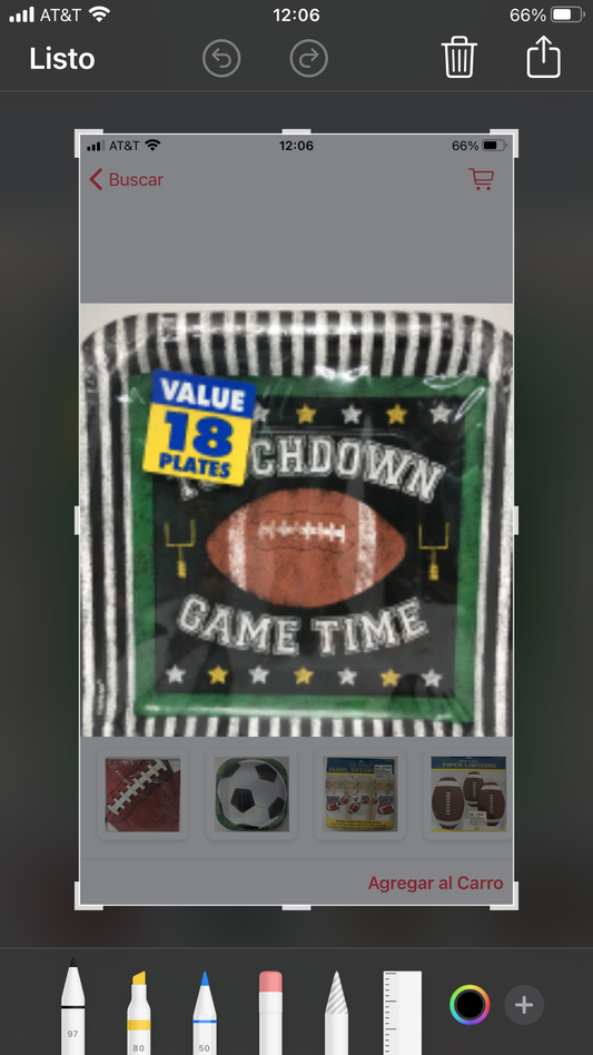 Plato americano pastelero