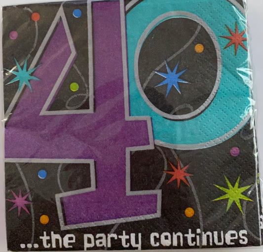 Servilleta cocktail de 40 años