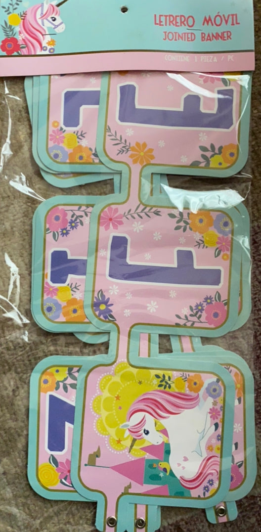 Unicornio letrero móvil