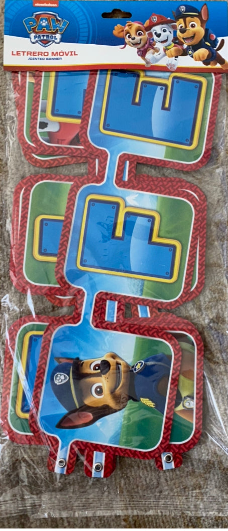 Paw patrol letrero móvil