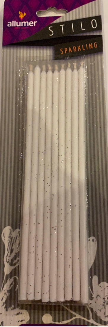 Vela sparkling blanca