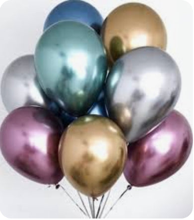 Globo helio de látex cromado precio cada uno